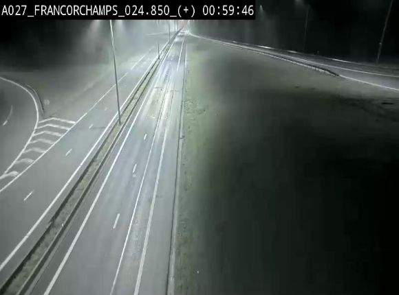 <h2>Caméra autoroutière à proximité du circuit de Spa-Francorchamps à Stavelot sur l'A27/E42</h2>