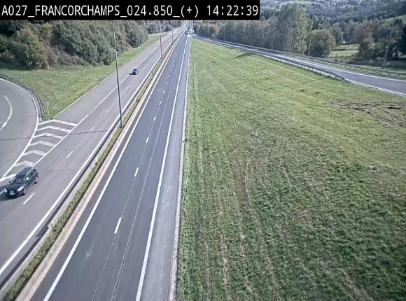 <h2>Caméra autoroutière à proximité du circuit de Spa-Francorchamps à Stavelot sur l'A27/E42</h2>