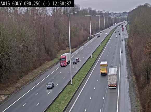 Webcam autoroute Belgique - Gouy-lez-piéton - E42 - BK 90.3
