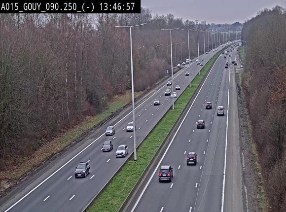 Webcam autoroute Belgique - Gouy-lez-piéton - E42 - BK 90.3