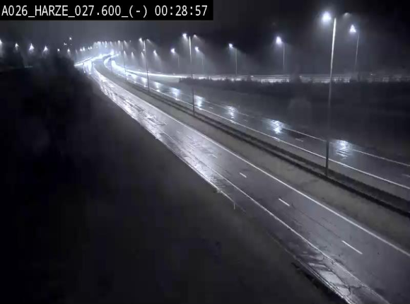 <h2>Webcam E25/A26 à Aywalle, à hauteur de la sortie Harzé. Vue orientée vers liège</h2>