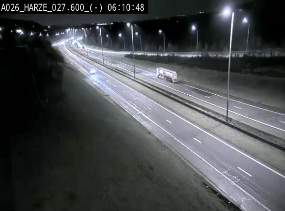 Webcam E25/A26 à Aywalle, à hauteur de la sortie Harzé. Vue orientée vers liège