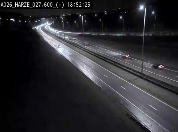 <h2>Webcam E25/A26 à Aywalle, à hauteur de la sortie Harzé. Vue orientée vers liège</h2>