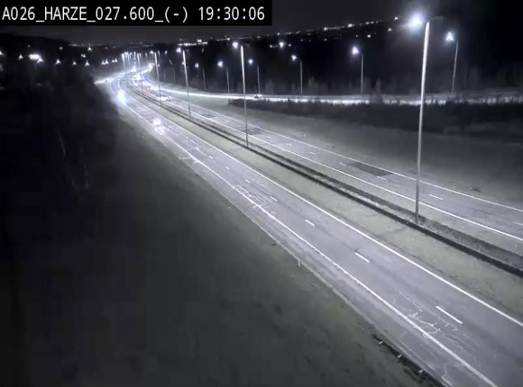 Webcam E25/A26 à Aywalle, à hauteur de la sortie Harzé. Vue orientée vers liège