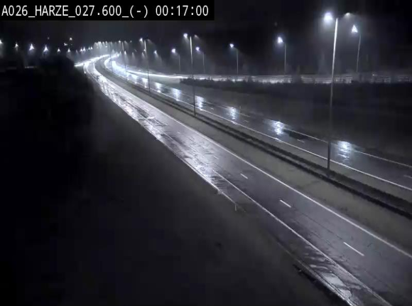 <h2>Webcam E25/A26 à Aywalle, à hauteur de la sortie Harzé. Vue orientée vers liège</h2>
