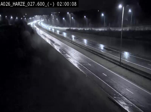 <h2>Webcam E25/A26 à Aywalle, à hauteur de la sortie Harzé. Vue orientée vers liège</h2>