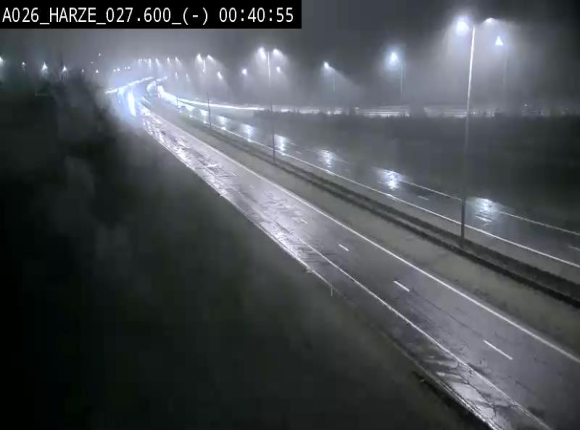 <h2>Webcam E25/A26 à Aywalle, à hauteur de la sortie Harzé. Vue orientée vers liège</h2>