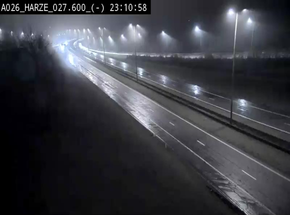 <h2>Webcam E25/A26 à Aywalle, à hauteur de la sortie Harzé. Vue orientée vers liège</h2>