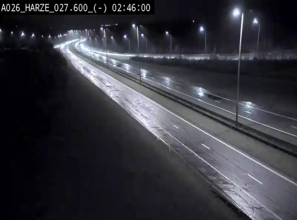 Webcam E25/A26 à Aywalle, à hauteur de la sortie Harzé. Vue orientée vers liège