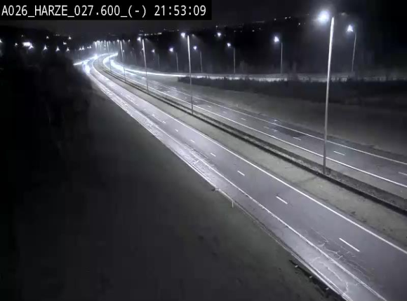 <h2>Webcam E25/A26 à Aywalle, à hauteur de la sortie Harzé. Vue orientée vers liège</h2>