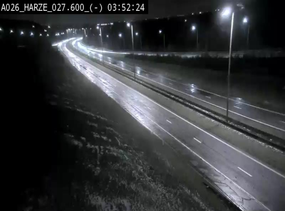 Webcam E25/A26 à Aywalle, à hauteur de la sortie Harzé. Vue orientée vers liège