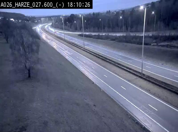 <h2>Webcam E25/A26 à Aywalle, à hauteur de la sortie Harzé. Vue orientée vers liège</h2>