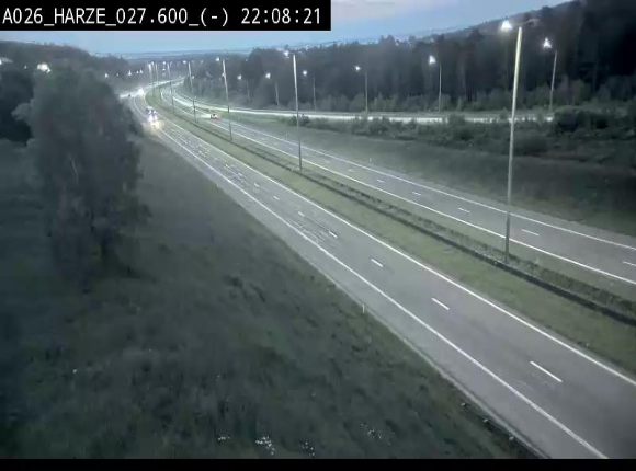 Webcam E25/A26 à Aywalle, à hauteur de la sortie Harzé. Vue orientée vers liège