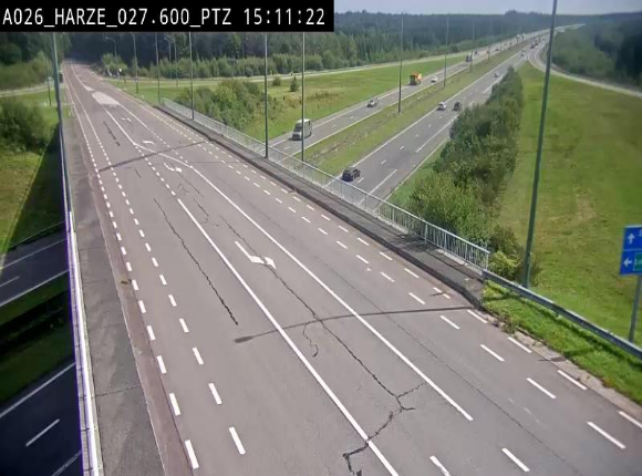 <h2>Caméra autoroute Belgique - Sougné-Remouchamps,E25 direction Luxembourg</h2>