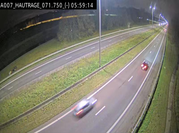 Webcam autoroute Belgique - Hautrage - E19 - BK 71.7