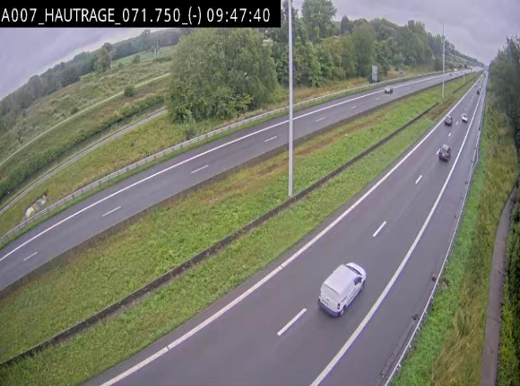 Webcam autoroute Belgique - Hautrage - E19 - BK 71.7