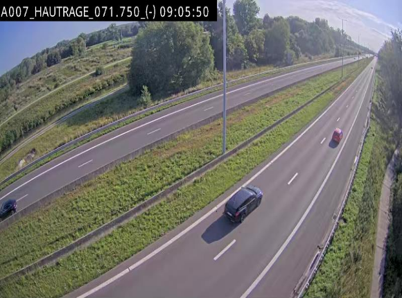Webcam autoroute Belgique - Hautrage - E19 - BK 71.7