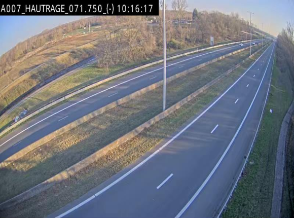 Webcam autoroute Belgique - Hautrage - E19 - BK 71.7