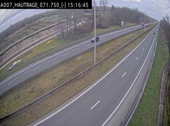 Webcam autoroute Belgique - Hautrage - E19 - BK 71.7