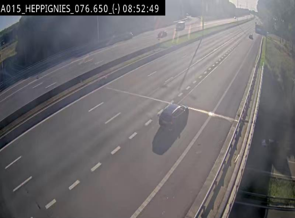 <h2>Webcam autoroute Belgique - Heppignies - E42 direction Namur - BK 76.4</h2>