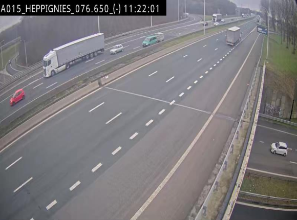 <h2>Webcam autoroute Belgique - Heppignies - E42 direction Namur - BK 76.4</h2>