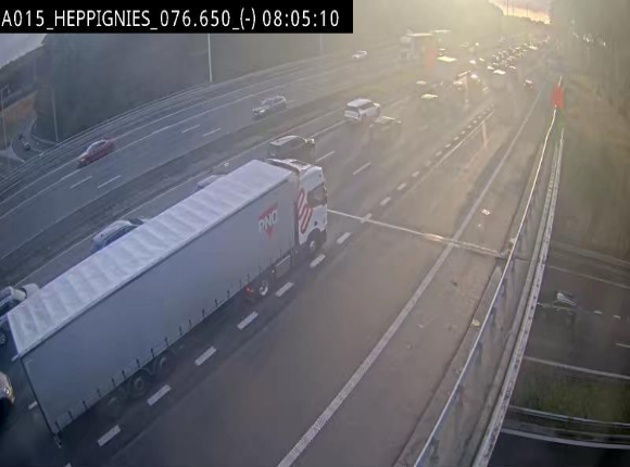 <h2>Webcam autoroute Belgique - Heppignies - E42 direction Namur - BK 76.4</h2>