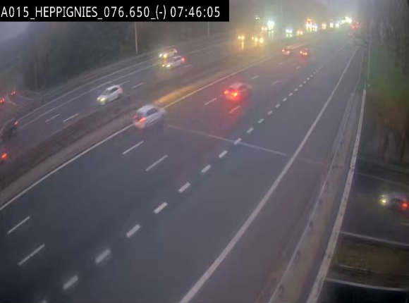<h2>Webcam autoroute Belgique - Heppignies - E42 direction Namur - BK 76.4</h2>