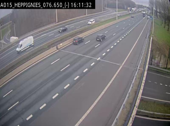 <h2>Webcam autoroute Belgique - Heppignies - E42 direction Namur - BK 76.4</h2>