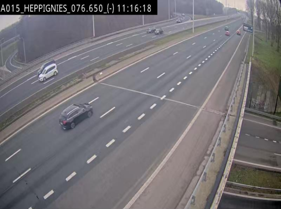 <h2>Webcam autoroute Belgique - Heppignies - E42 direction Namur - BK 76.4</h2>