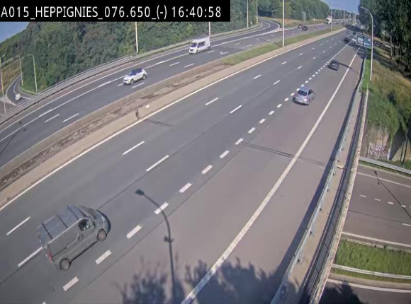 <h2>Webcam autoroute Belgique - Heppignies - E42 direction Namur - BK 76.4</h2>