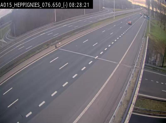 Webcam autoroute Belgique - Heppignies - E42 direction Namur - BK 76.4