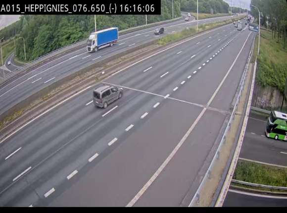 Webcam autoroute Belgique - Heppignies - E42 direction Namur - BK 76.4