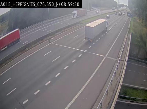Webcam autoroute Belgique - Heppignies - E42 direction Namur - BK 76.4