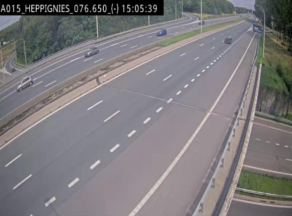 Webcam autoroute Belgique - Heppignies - E42 direction Namur - BK 76.4