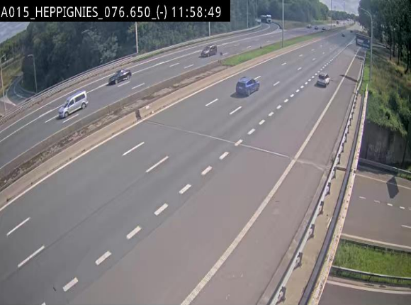 Webcam autoroute Belgique - Heppignies - E42 direction Namur - BK 76.4