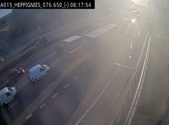 Webcam autoroute Belgique - Heppignies - E42 direction Namur - BK 76.4