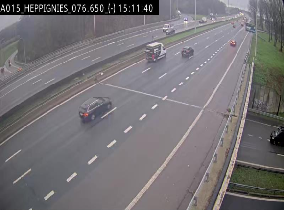 Webcam autoroute Belgique - Heppignies - E42 direction Namur - BK 76.4