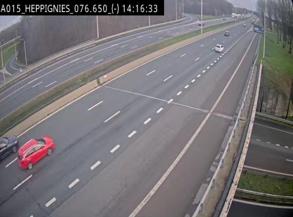 <h2>Webcam autoroute Belgique - Heppignies - E42 direction Namur - BK 76.4</h2>