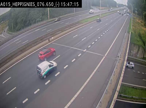 <h2>Webcam autoroute Belgique - Heppignies - E42 direction Namur - BK 76.4</h2>