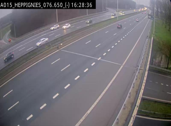 Webcam autoroute Belgique - Heppignies - E42 direction Namur - BK 76.4