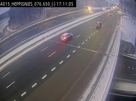 Webcam autoroute Belgique - Heppignies - E42 direction Namur - BK 76.4