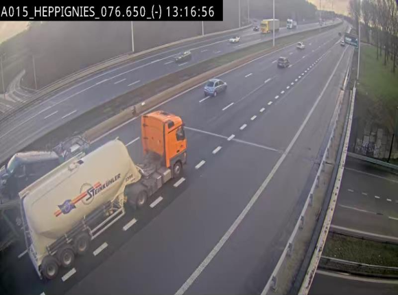 <h2>Webcam autoroute Belgique - Heppignies - E42 direction Namur - BK 76.4</h2>