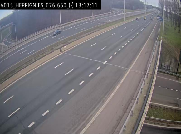 <h2>Webcam autoroute Belgique - Heppignies - E42 direction Namur - BK 76.4</h2>