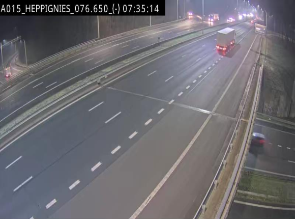 <h2>Webcam autoroute Belgique - Heppignies - E42 direction Namur - BK 76.4</h2>