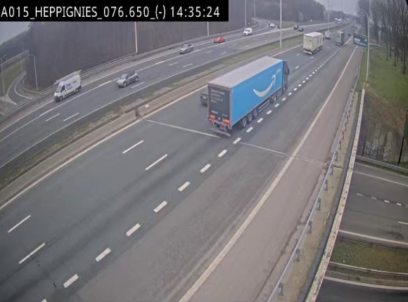 <h2>Webcam autoroute Belgique - Heppignies - E42 direction Namur - BK 76.4</h2>