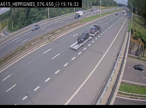 Webcam autoroute Belgique - Heppignies - E42 direction Namur - BK 76.4