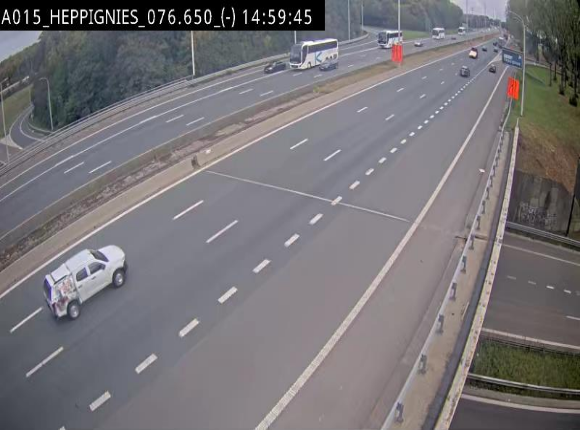 <h2>Webcam autoroute Belgique - Heppignies - E42 direction Namur - BK 76.4</h2>
