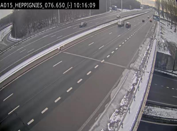 Webcam autoroute Belgique - Heppignies - E42 direction Namur - BK 76.4