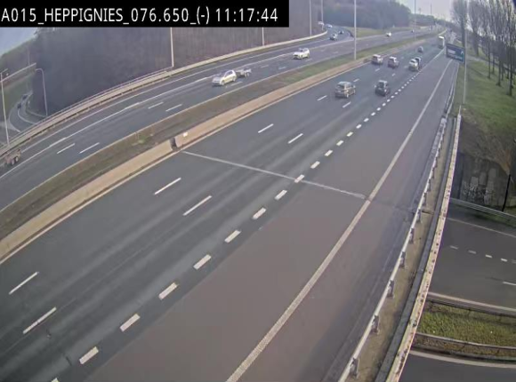 <h2>Webcam autoroute Belgique - Heppignies - E42 direction Namur - BK 76.4</h2>
