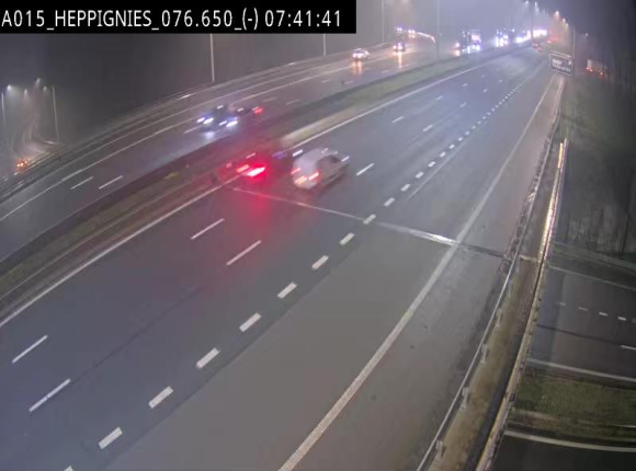 Webcam autoroute Belgique - Heppignies - E42 direction Namur - BK 76.4